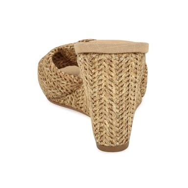 Nine West Women's Nikhil2 Wedge Sandal, Natural 101, 9 - Image 2