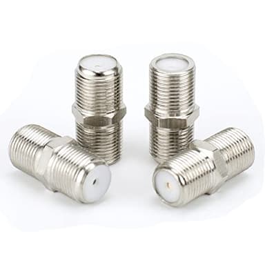 GZXUNFA 10 Pack Coaxial Cable Connector, RG6 Coax Cable Extender F-Type Silvery Plated Adapter Female to Female for TV Cables, Satellite Receiver, VCR and Cable Modem… - Image 3