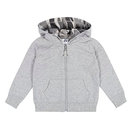 Gerber Baby Boy's Zip Up Hoodie, Heather Gray - Image 1