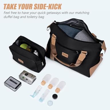 Eeeza Luggage Sets 5 Piece,Hard Case Suitcase Set with Spinner Wheels,Hardshell Lightweight Travel Luggage with TSA Lock (Black,20/24/28 Inch) - Image 5