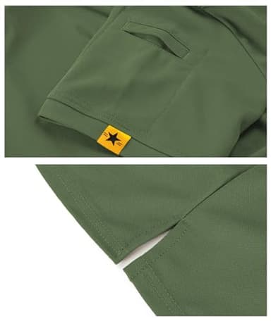 SCODI Mens Polo Shirts Performance Short Sleeve Tactical Shirts Athletic Golf Shirt for Men Daily Casual Collared T-Shirt Green L - Image 2