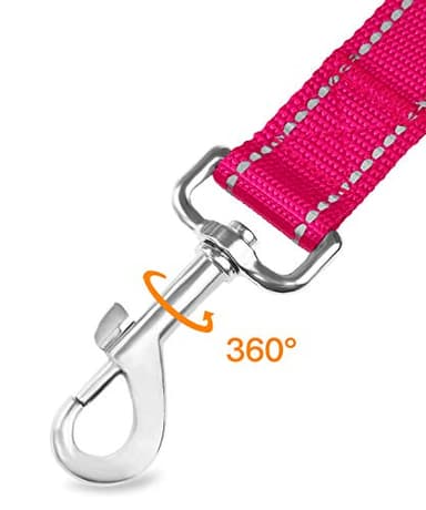 Joytale Dog Leash, 6 FT Double-Sided Reflective, Padded Handle Nylon Heavy Duty Leashes for Medium & Large Dogs Walking, Hotpink - Image 6