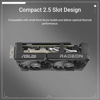 ASUS Dual Radeon™ RX 9060 XT 8GB GDDR6 Graphics Card (PCIe 5.0, HDMI 2.1b, DisplayPort 2.1a, 2.5-Slot Design, Axial-tech Fan Design, 0dB Technology, and More) - Image 2