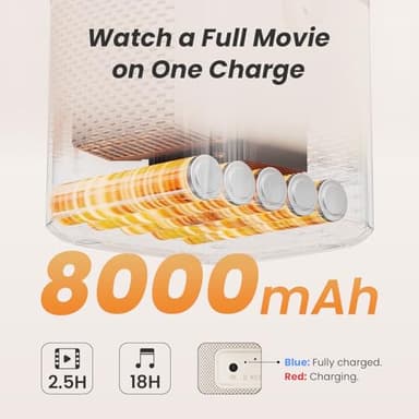 [Sound by JBL & Built-in Battery] Yaber T2 Outdoor Projector with WiFi 6 and Bluetooth, Native 1080P Smart Movie Portable Projector for Inside and Outside, Compatible with TV Dongle (Not included) - Image 2