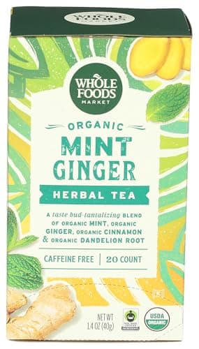 Whole Foods Market, Organic Mint Ginger Herbal Tea, 20 Count - Image 1