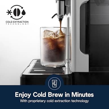 De'Longhi Eletta Explore Espresso Machine with Cold Brew, Hot & Cold Milk Frother - 50+ Recipes, Built in Grinder, User Profiles, Smartphone Compatible with Bean Adapt Technology for Ideal Extraction - Image 7