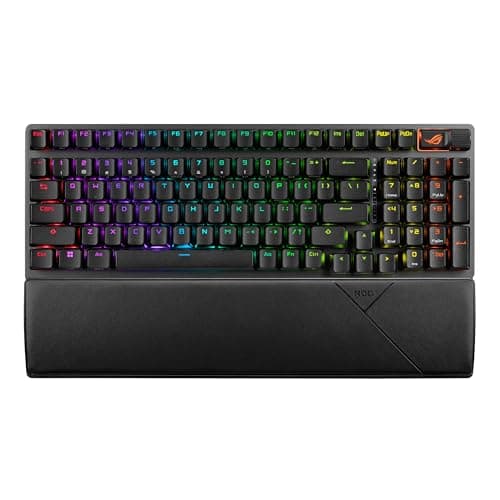 ASUS ROG Strix Scope II 96 Wireless Mechanical Gaming Keyboard – 96% Full-Size, Tri-Mode Connectivity, Hot Swappable Pre-lubed ROG NX Snow Linear Switches, PBT Keycaps, RGB, PC/Mac Support-Black - Image 1