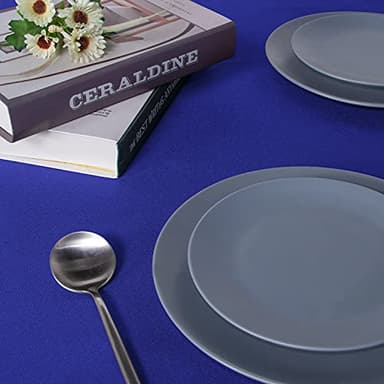 sancua Rectangle Tablecloth - 70 x 120 Inch - Stain and Wrinkle Resistant Washable Polyester Table Cloth, Decorative Fabric Table Cover for Dining Tables, Buffet Parties and Camping, Royal Blue - Image 5