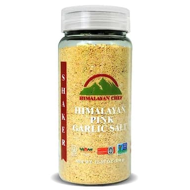 Himalayan Chef Garlic Salt, Plastic Shaker-12.35 Oz - Image 1