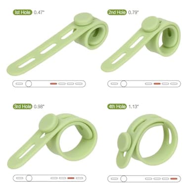 Donruby 24Pcs Silicone Cable Ties - Reusable & Washable with Locking Buckle Design, Adjustable Fastening Cable Straps, Multi-Purpose High Elasticity Cord Organizer (4 Colors) - Image 3