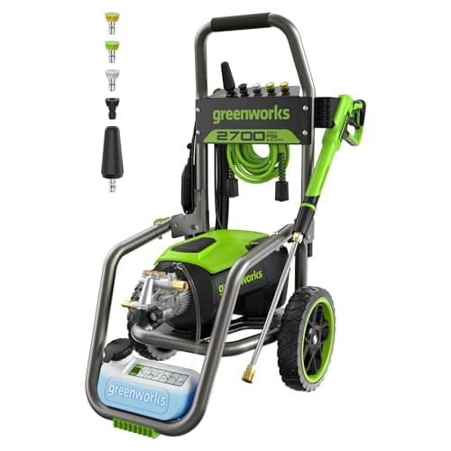 Greenworks Pro Brushless 2700 PSI (CSA Certified) 2.3 GPM Max / 1.2 GPM Electric Pressure Washer (Foldable Handles, Rugged Steel Frame, 25 FT Hose, 35 FT GFCI Power Cord) - Image 1