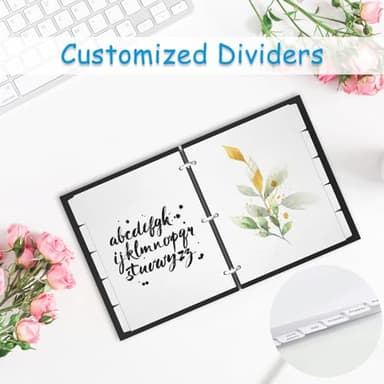 Binder Dividers for 3 Ring Binder, 1/5 Cut Tabs, Letter Size, Blank Write On Page Dividers with 5 Big Tabs for School Office Home, 4 Sets, 20 Dividers, White - Image 6