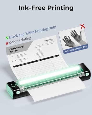 Phomemo Portable Printers Wireless for Travel - Bluetooth Thermal Printer Supports 8.5" X 11" Letter, Inkless Printer Compatible with Phone Laptop for Home Use Car Office School, Come with Carry Case - Image 5