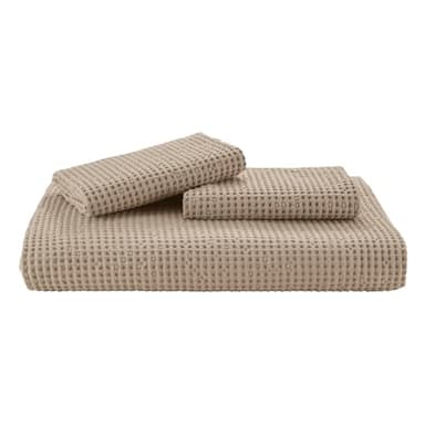 Bedsure Cotton Duvet Cover Queen - 100% Cotton Waffle Weave Warm Sand Duvet Cover Queen Size, GentleSoft™ and Breathable Bedding Set for All Season, 3 Pieces, 90"x90" - Image 9