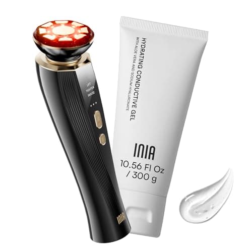 INIA 3-in-1 Red Light Therapy for Face and Neck, Skin Tightening Device True Beauty Glow Facial Massager for Skin Care, Effective Wrinkle Reduction Anti-Aging with Lifting, Tightening, Infusing - Image 1