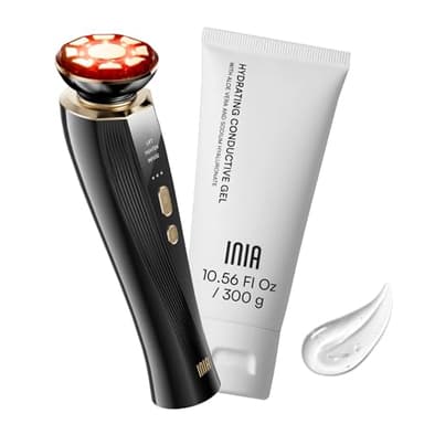 INIA 3-in-1 Red Light Therapy for Face and Neck, Skin Tightening Device True Beauty Glow Facial Massager for Skin Care, Effective Wrinkle Reduction Anti-Aging with Lifting, Tightening, Infusing - Image 1