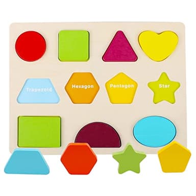 Wooden Puzzles for Toddlers, Voamuw Alphabet Number Shape Learning Puzzle for Kids Ages 3 4 5, Montessori Toys Preschool Education Chunky Jigsaw for Boys and Girls - Image 6