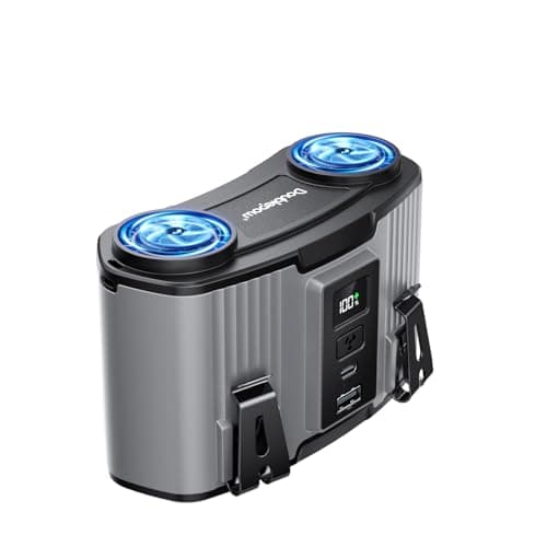 Astaowl 24000mAh Personal Waist Fan, USB Rechargeable Clip The Waist For Working,10 Speed & 40H Cooling and Heatstroke Prevention For Outdoor Travel Camping (Grey, 24000mAh) - Image 1