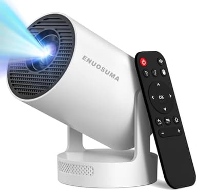 Mini Portable Projector with Wifi6 and Bluetooth, 4K Projector Support 5w Sound Base Speaker, 160 ANSI, Android 11, Auto Vertical Keystone 210°Rotatable Proyector for Home Bedroom Outdoor HY300 ULTRA - Image 1