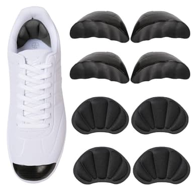 Shoe Filler Inserts for Loose Shoe, 2 Pairs of Toe Cushions & Heel Pads for Women and Men, Perfect for Shoes Too Big, Comfort Inserts for High Heels, Leather Shoes(Black) - Image 1