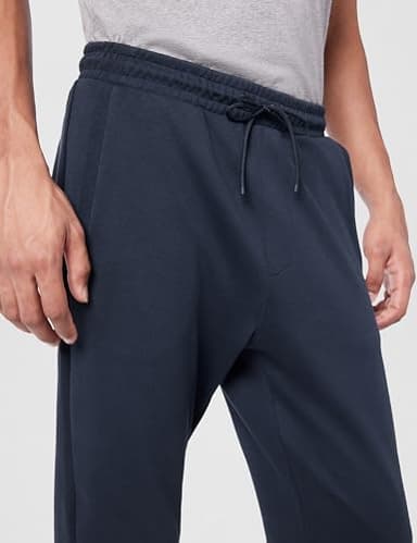 BOSS Hadiko Curved Logo Cuffed Sweatpants Dark Blue - Image 5