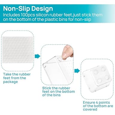 Vtopmart 25 PCS Clear Plastic Drawer Organizers Set, 4-Size Versatile Bathroom and Vanity Drawer Organizer Trays, Storage Bins for Makeup, Bedroom, Kitchen Gadgets Utensils and Office - Image 4