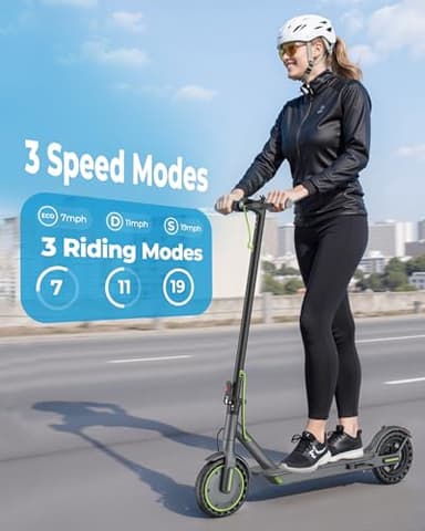Roinside Electric Scooter for Adults - 8.5" Solid Tires, 350W Motor, Up to 19 MPH and 15 Miles Long-Range Commuting Folding E-Scooter with Dual Braking System and Smart App - Image 4