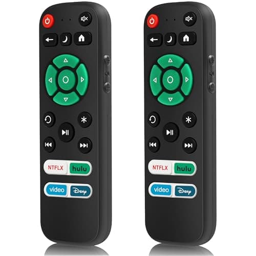2 Pack Replacement Remote Control Only for Roku TV, Fit for TCL/Onn/Hisense/Element/Sharp/Philips/Westinghouse/Insignia/JVC/RCA/Hitachi/Sanyo Roku TV (Not for Roku Stick and Box) - Image 1