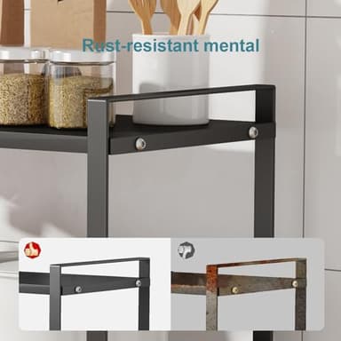 Aiusafacai Cabinet Shelf Expandable Cupboard Under Sink Countertop Organizer Riser Rack for Kitchen Pantry Home Organization Extra Storage Space Saver Heavy Duty - Image 5