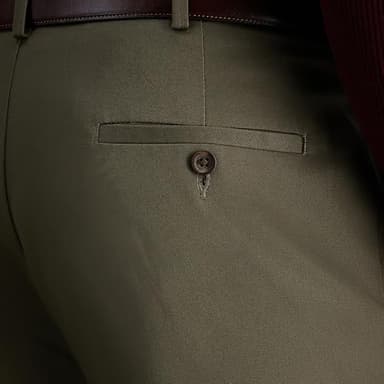Haggar Men's Premium No Iron Khaki Classic Fit Pleat Front Casual Pant (Regular and Big & Tall Sizes), Toast, 36W x 29L - Image 4