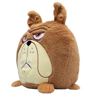 Hangry Petz Charlie Bulldog - 12" Brown Animal Plush, Squeeze Tummy for Sounds, Hungry Angry Expression, Embroidered Face, Soft Round Companion, Kids - Image 3