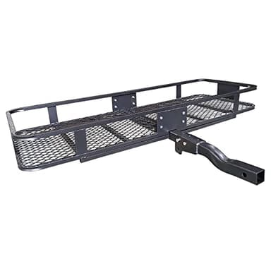 MeeFar Folding Hitch Mount Cargo Carrier Basket 60" X 20" X 6"+Waterproof Cargo Bag 16 Cubic Feet(58" 19" 24"),Hauling Weight Capacity of 500 Lbs and A Folding Arm.with Hitch Stabilizer,Net and Straps - Image 9