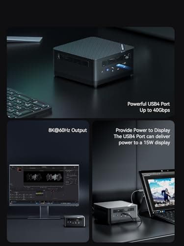 MINISFORUM Mini PC UM690S AMD Ryzen 9 6900HX Mini Desktop Computer AMD Radeon 680M 16GB RAM 512GB SSD, 2X HDMI Ports, 1x USB4 Port, 1x USB-C, 4X USB3.2 Type A, 1x 2.5Gbps LAN, Wifi6, BT5.2 (Renewed) - Image 5