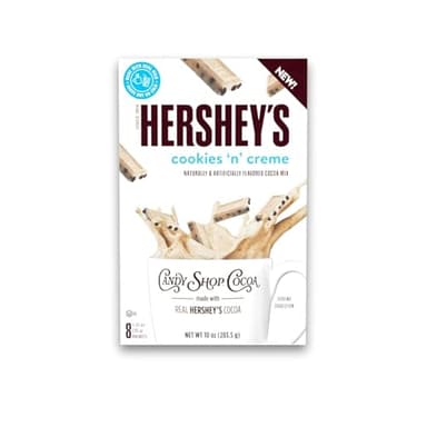 Candy Shop Cocoa HERSHEY'S COOKIES 'N' CREME Cocoa Mix, Hot Chocolate, Make Hot or Iced Cocoa, Made With Real Milk, Gluten Free, 1.25 oz Packet (24 count) - Image 6