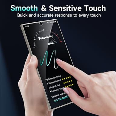 YWXTW EZ Unlock for Samsung Galaxy S24 Ultra Privacy Screen Protector, [0.1S Ultrasonic Fingerprint Support] [Not Glass] 25° Anti Spy Private S24 Ultra Screen Protector Case Friendly, 2 Pack - Image 5