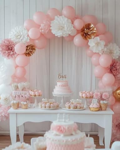 Bezente Pastel Pink Latex Party Balloons - 100 Pack 12 inch Round Helium Light Pink Bridal Pink Balloons for Wedding Bridal Shower Gender Reveal Birthday Party Decoration - Image 8