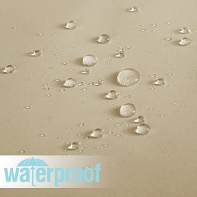 RYB HOME Outdoor Curtains for Patio - Blackout Waterproof Outside Curtains for Porch Pavilion Gazebo Weatherproof Wind Resistant, 1 Panel, 52 inches Wide x 84 inches Long, Biscotti Beige - Image 3