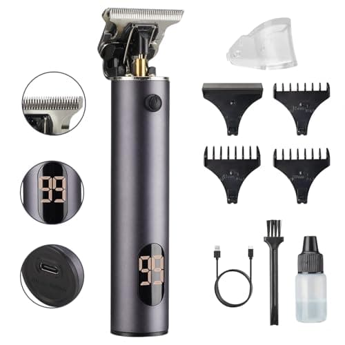 HILYC Hair Clippers for Men, Beard Trimmer Zero Gapped Cordless Hair Trimmer Mens Hair Clippers Shaver Edgers Clippers Grooming Kit with Guide Combs Gifts for Men - Image 1