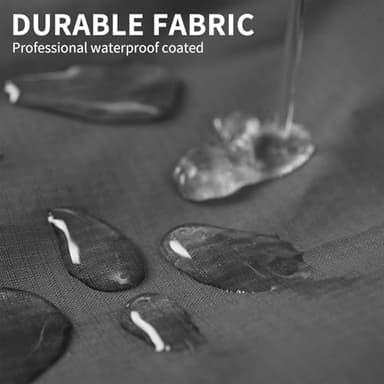 TEZO Mens Rain Jacket Waterproof with Hooded Hiking Coat Lightweight Windbreaker(BK/GY XL) - Image 6