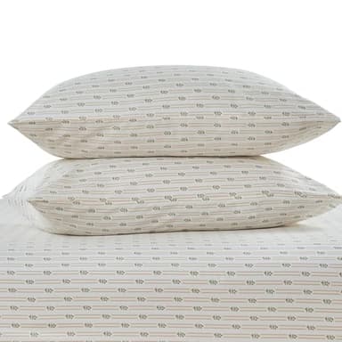 HYPREST 100% Cotton Sheets Queen - 600 TC Deep Pocket Queen Sheets up to 18", Striped Patterned Crispy Percale Queen Sheets Soft Breathable Durable - Image 7