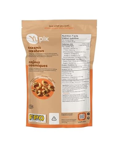 Yupik Salted Maple Cosmic Cashews, 6 Oz, Crunchy Savory Snack, Made with Natural Ingredients, Cashews, Maple Syrup, Quinoa, Chia Seeds, Sea Salt, Perfect for Parties & Special Occasions - Image 2