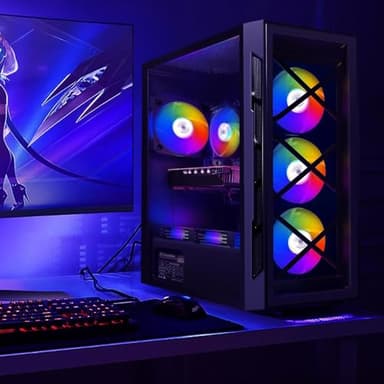 STGAubron Gaming PC Computer Desktop, Intel Core i7 up to 3.9G, GeForce GTX 1660 Super 6G, 16G RAM, 512G SSD, 600M WiFi, BT 5.0, RGB Fan x6, Windows 11 Home - Image 2