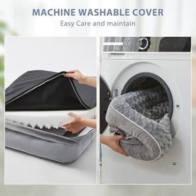 BFPETHOME Orthopedic Dog Bed for Extra Large Dogs-Big Waterproof Sofa Dog Bed with Removable Washable Cover, Large Pet Bed with Waterproof Lining and Nonskid Bottom,Pet Bed for Large Dogs, Grey - Image 6