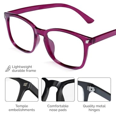 livho High Tech Blue Light Glasses - Advanced up to 99% Blue Light Blocking Computer Glasses - Screen Fatigue & UV Protection - Image 4
