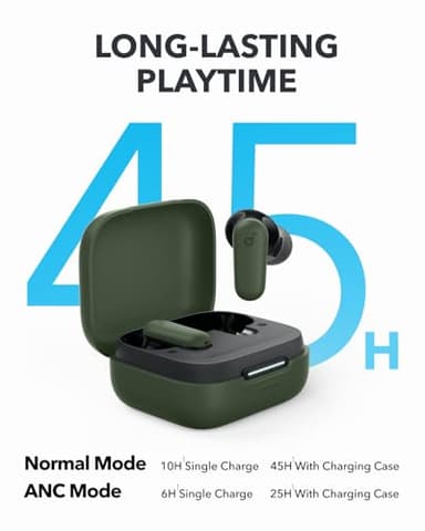 Soundcore P30i by Anker Noise Cancelling Earbuds, Strong and Smart Noise Cancelling, Powerful Bass, 45H Playtime, 2-in-1 Case and Phone Stand, IP54, Wireless Earbuds, Bluetooth 5.4 (Green) - Image 5