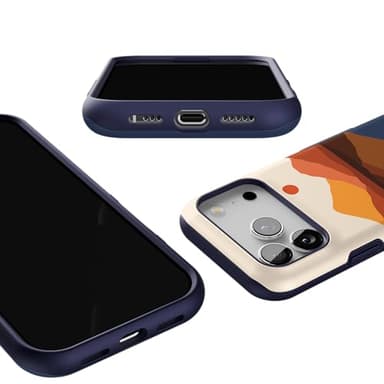 Casely iPhone 17 Pro Case | Opposites Attract | Day & Night Colorblock Mountains | Compatible with MagSafe | Bold Protective Design - Image 3