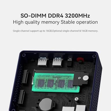 Beelink Mini PC, Mini S13 Intel Twin Lake N150 (Upgraded N100, 4C/4T), Mini Computer 16GB DDR4 RAM 500GB M.2 PCIe 3.0 SSD, Desktop PC Dual HDMI 4K UHD/Gigabit Ethernet/WiFi6/BT5.2/W-11/HTPC/W-11 Pro - Image 4
