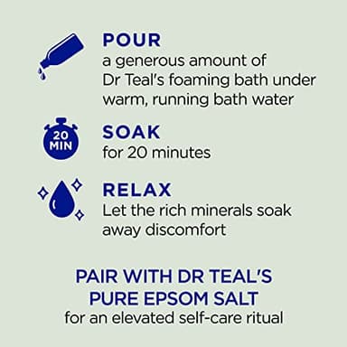 Dr Teal's Foaming Bath with Pure Epsom Salt, Relax & Relief with Eucalyptus & Spearmint, 34 fl oz (Pack of 4) - Image 3