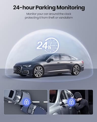 Dash Cam, 4K Ultra HD Front Camera+2K Rear Cameras, 5G WiFi - Fastest Download speeds app, Support iOS Android,WDR Night Vision, Car Camera with 3" IPS Screen 32GB Card,24H Parking Mode - Image 5