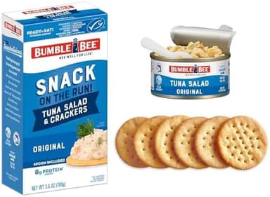 Bumble Bee Snack On The Run Original Tuna Salad with Crackers Kit (Pack of 12) - Ready to Eat Protein Snack Pack - 8g Protein per Box - Wild Caught MSC Certified Tuna - Image 6
